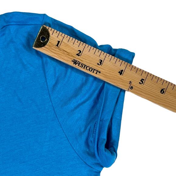 No Boundaries Blue Tee Shirt Top V-Neck Short Cuffed Sleeves JUNIORS S/CH (3-5) - Picture 10 of 12